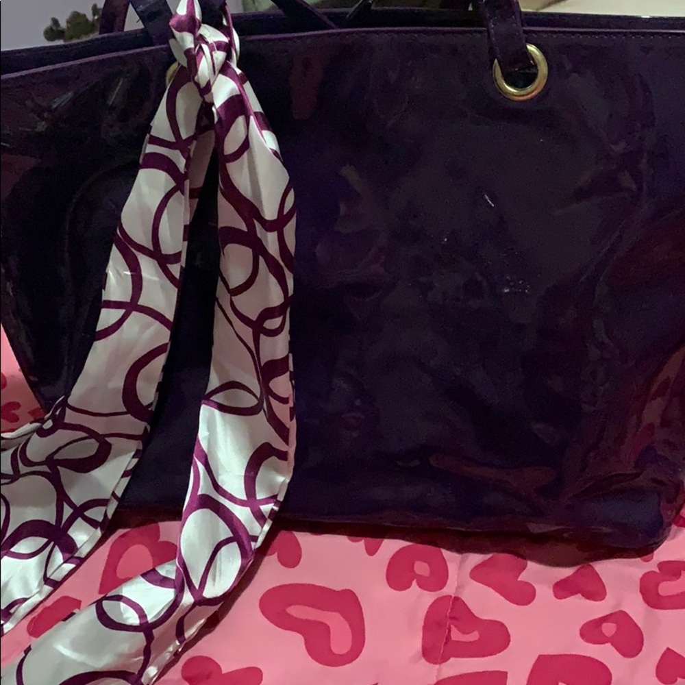 Purple purse and wallet set